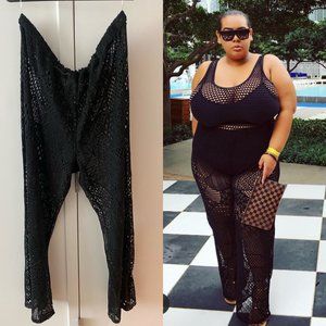 *Plus Size* Black Swimsuit Cover up Pants